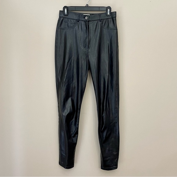 WILFRED FREE High Rise Skinny Vegan Leather Pants/Leggings Women's 8 - Picture 2 of 7